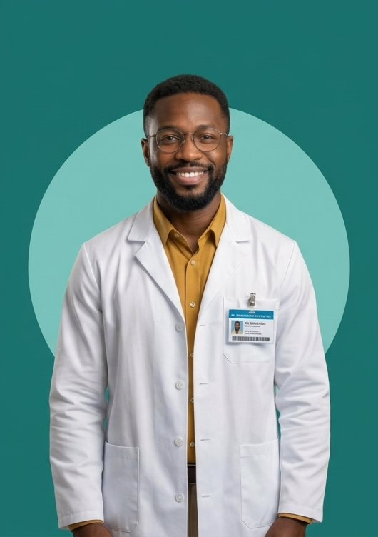 Illustration of a SpineWell chiropractor ready to welcome a patient